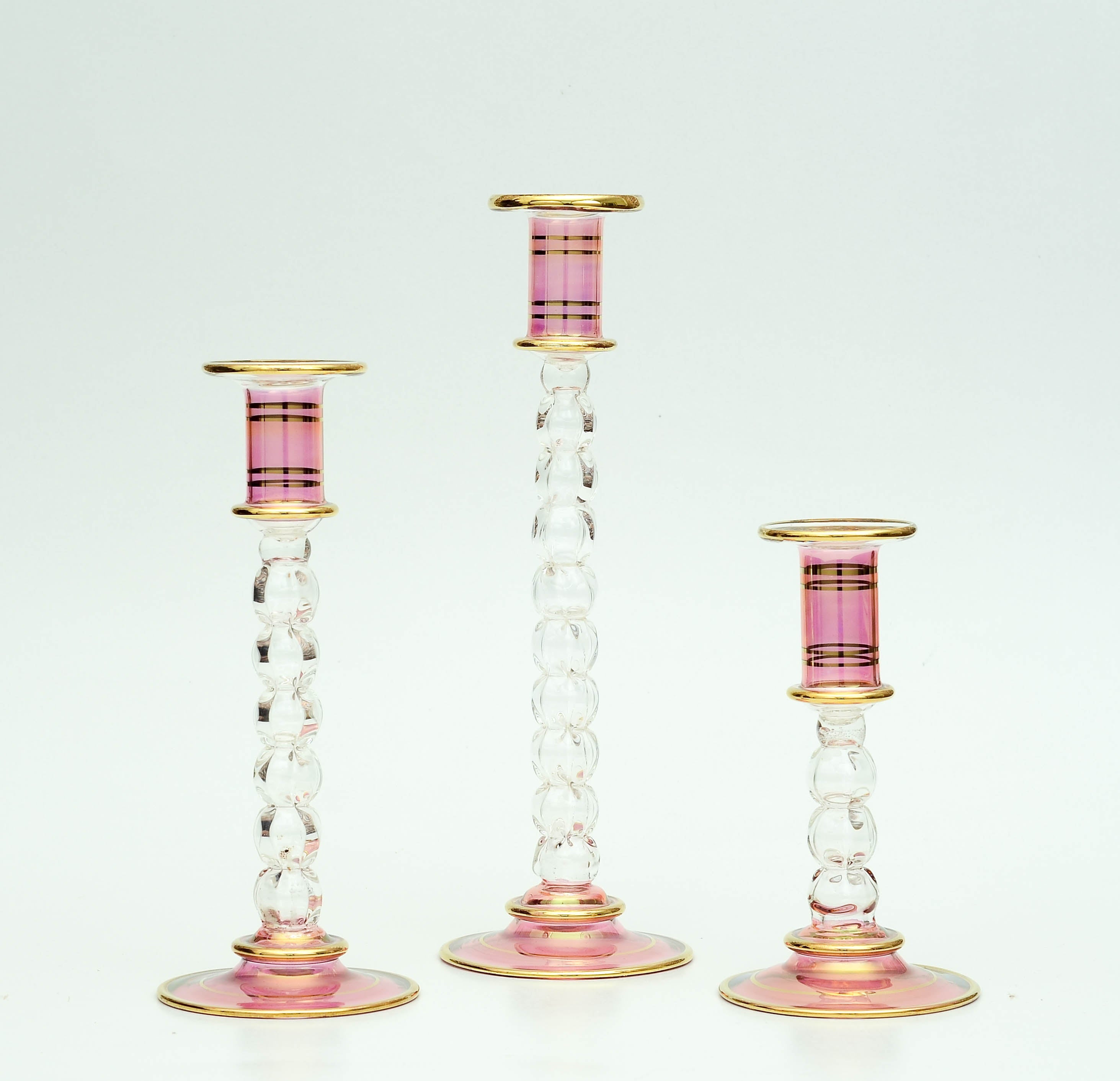 Rose Gold-Banded Candlestick
